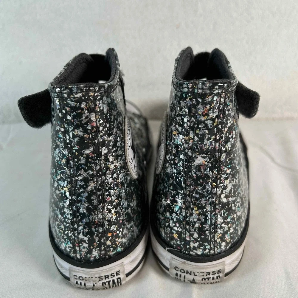 Converse Chuck Taylor All Star High Top Glitter Sneakers Shoes Youth 3